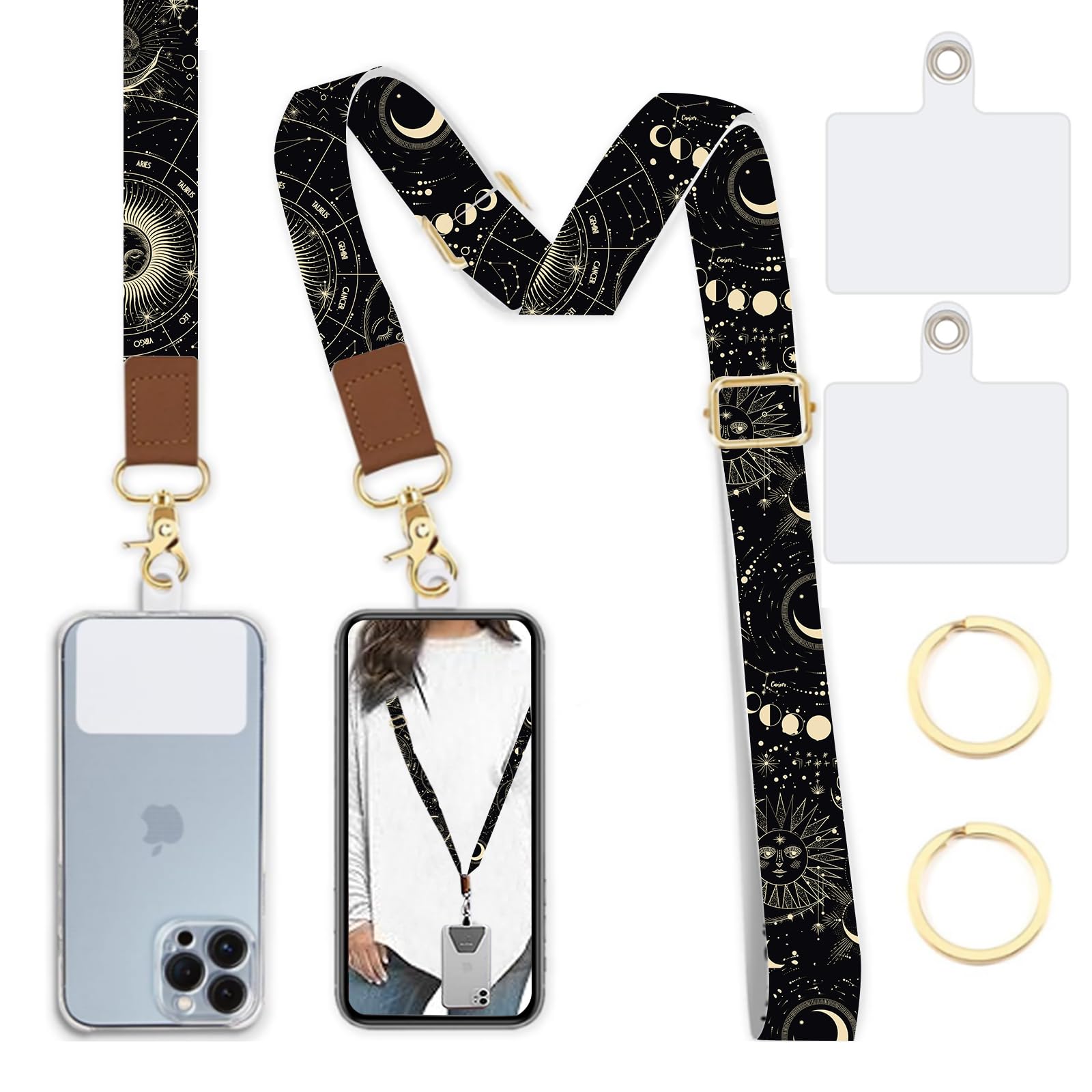 Photo 1 of Phone Lanyard Wrist Strap Crossbody Adjustable, Cell Phone Lanyard for Around The Neck Shoulder,Colorful Butterfly Phone Wristlet Strap, Funny Lanyard for Keys Phone Case ID Badges Phone Accessories