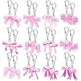 Equsion 24 Pcs Pink Bow Party Favors Keychain Acrylic Coquette Birthday Keychain Bulk 12 Style Cute Bachelorette Baby Shower Birthday Party Decorations Supplies Gifts