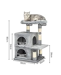 lionto Scratching Tree for Cats with 2 Caves & Cozy
