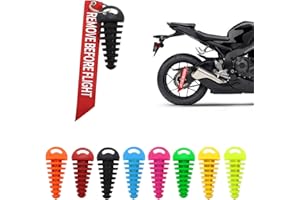 SOPINEKO 0.6"-1.5" Muffler Exhaust Wash Plug Motorcycle Dirt Bike 2 Stroke Rubber Exhaust Silencer with Keychain Tag Remove Before Start Engine Black