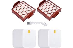 Syxtidy Filter Replacement for Shark Navigator Zero-M Self-Cleaning Brushroll Pet Pro ZU62, ZU60,NV255, Swivel Pro Complete NV150,NV151, Part 1238FT60,1239FT60, 2 Foam&Felt+ 2 HEPA Filters