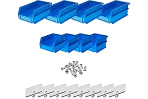 Triton Products 028-B Bin Kits for Pegboard Storage, Blue, 8-Pieces