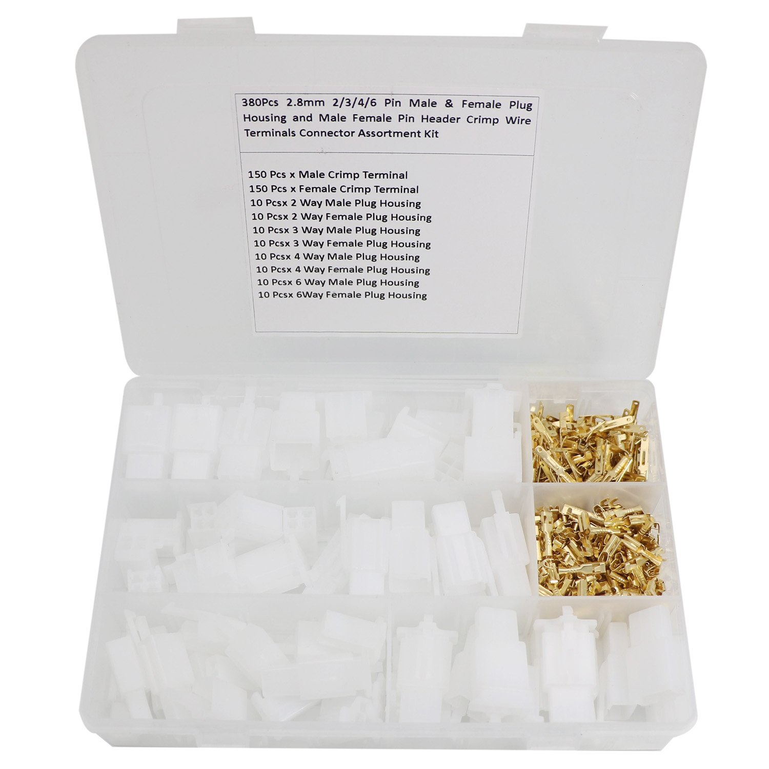 380 Pcs 2 8mm 2 3 4 6 Pin Automotive Electrical Wire