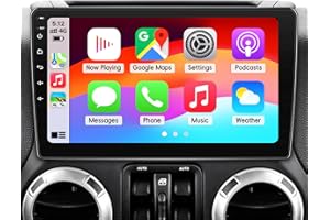 KOBANOICA Car Radio Stereo for Jeep Wrangler JK 2007-2018,2+64G Android 13 Touch Screen Radio with Wireless CarPlay Android Auto Bluetooth GPS Navigation Backup Camera
