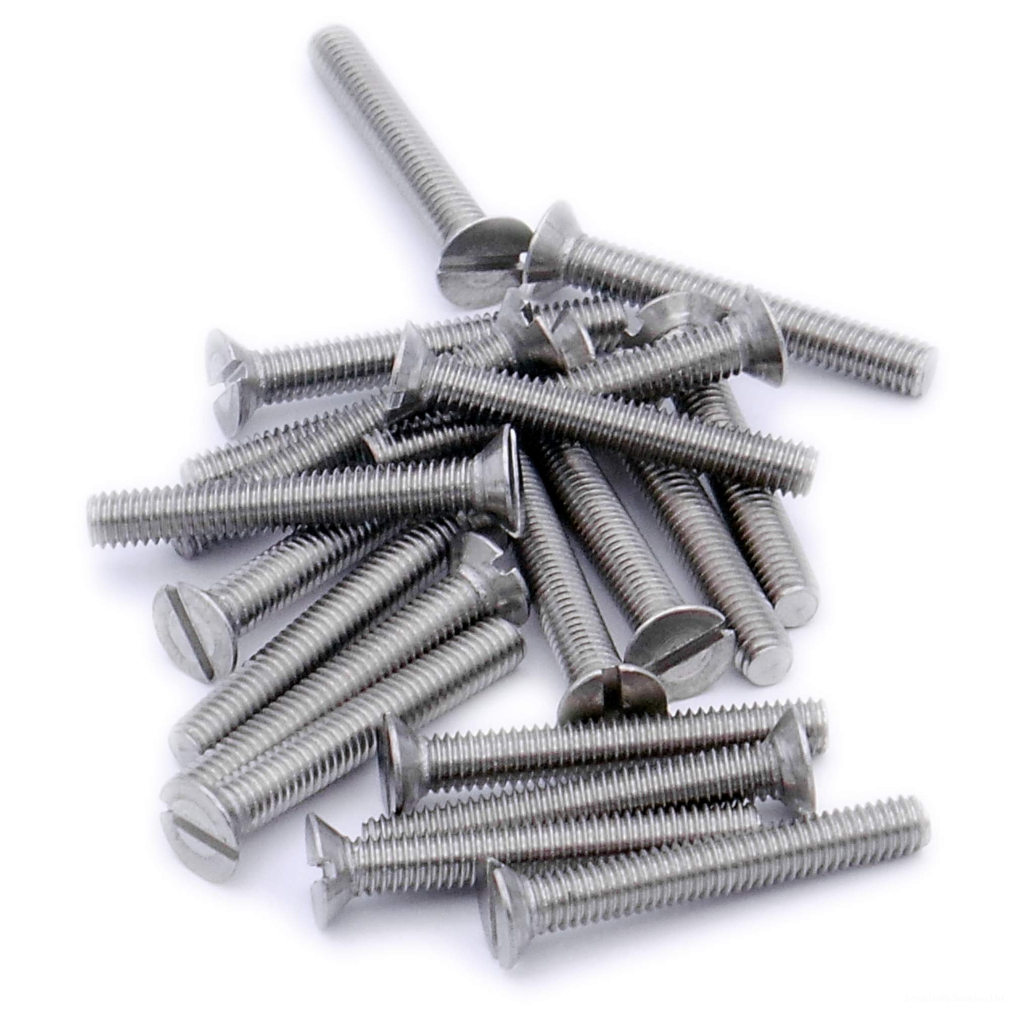 M2 (2mm x 5mm) Slot Countersunk Machine Screw (Bolt) - Stainless Steel (A2) (Pack of 20)