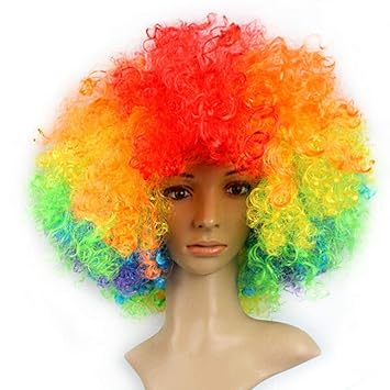 Amazon Com Short Peruke Afro Wigs Halloween Party Dress Funny