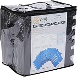 ComFy Mat 20 Interlocking Exercise Tiles 1x1 Non-Slip Grey with Bag