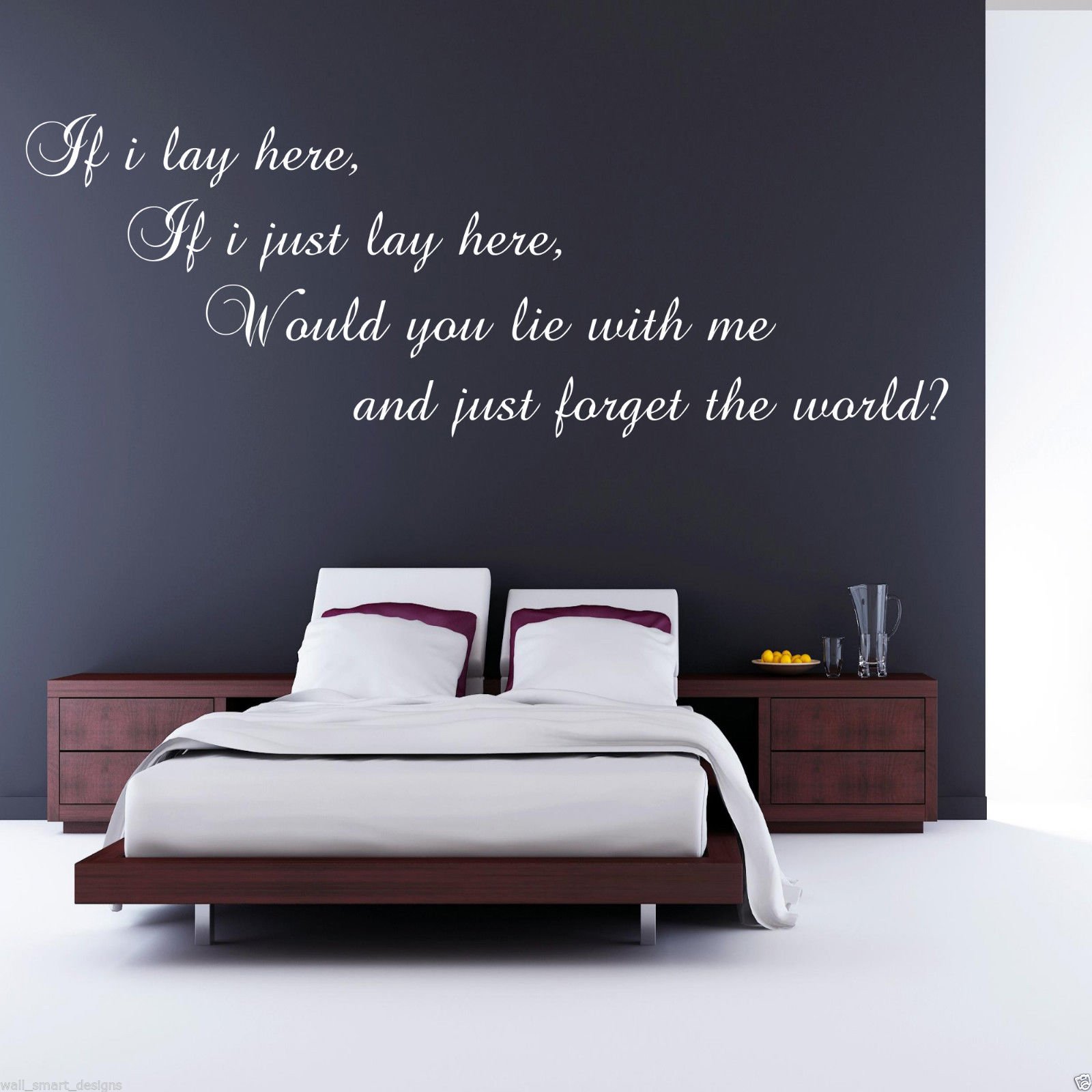 IF I LAY HERE SNOW PATROL Wall Art Sticker Lounge Quote Decal Mural Transfer WSDSP2