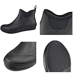 SYLPHID Ankle Deck Boots for Men Waterproof Rain