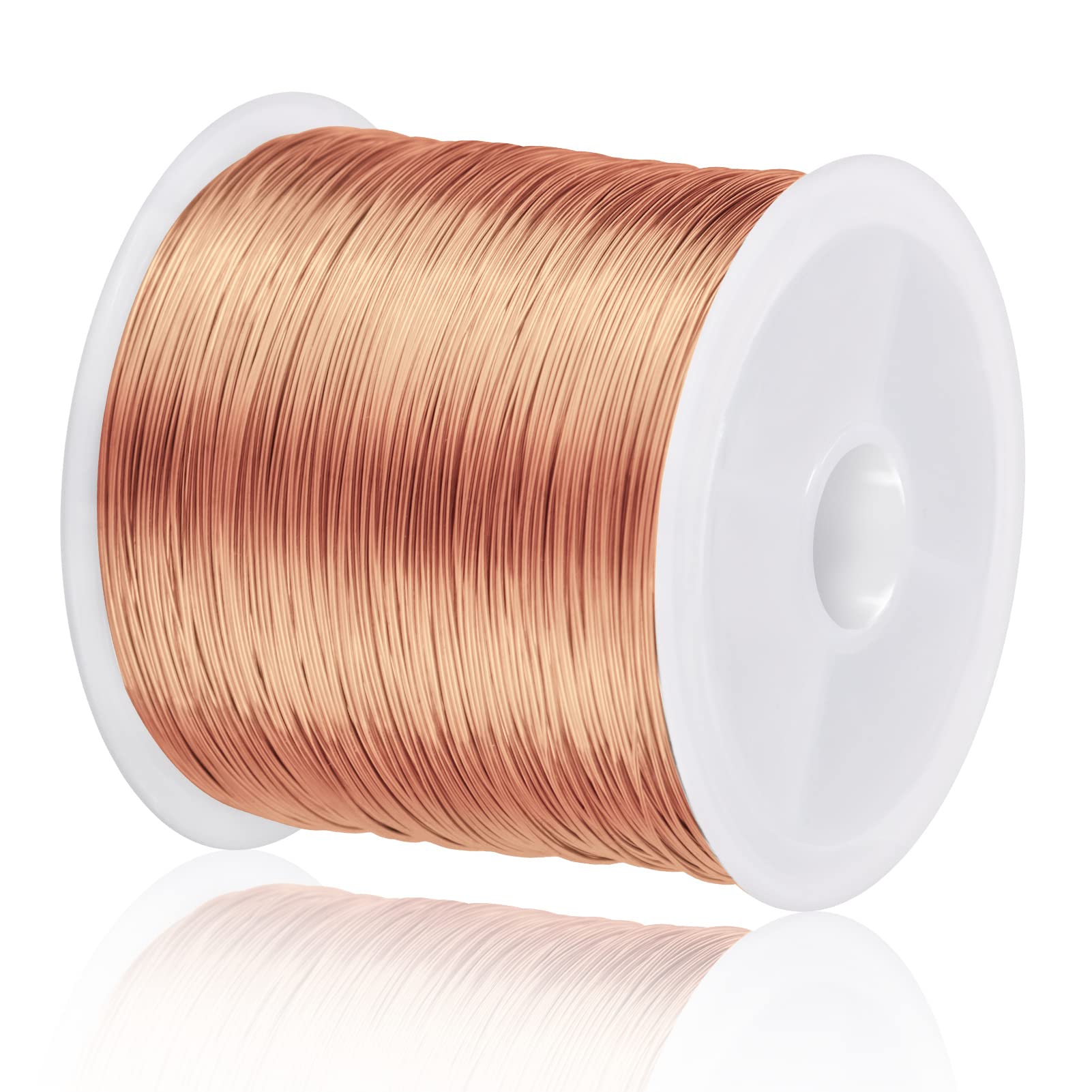 EVERMARKET 328Ft Jewelry Wire - 26 Gauge Tarnish Resistant Copper Beading Wire for Jewelry Making, 0.4mm X 100m (Rose Gold)