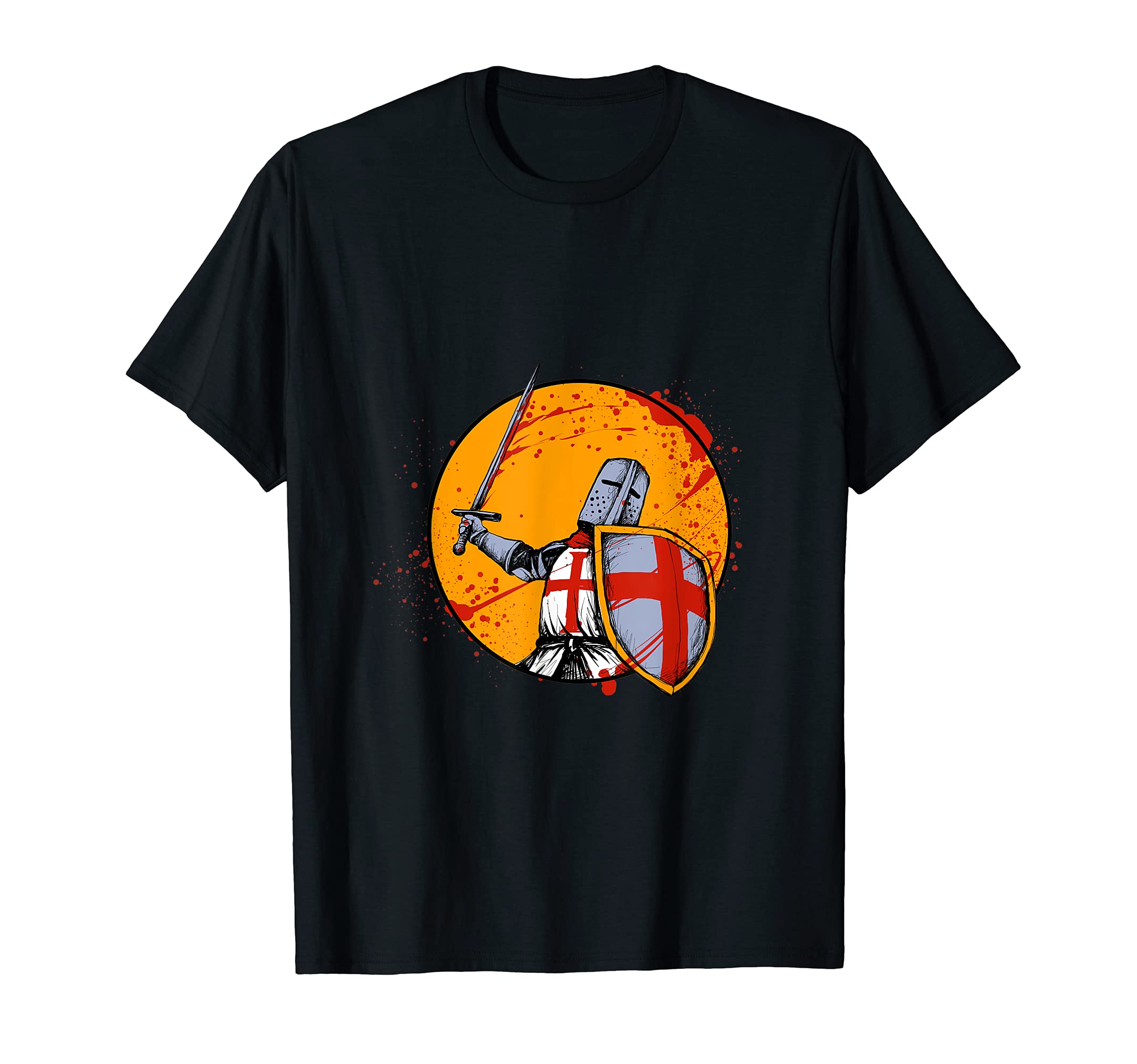Knight Templar Warrior Sword T-Shirt