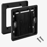 kwmobile 2X Brush Wall Plate European Single Gang Black Mount Cover Outlet view 4