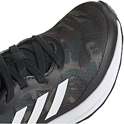 adidas Fortarun Running Shoe, Black/White/Green