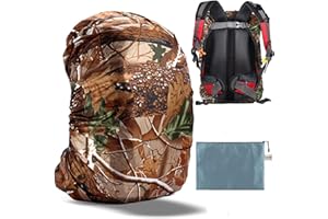 Evotopf Waterproof Backpack Rain Cover with Adjustable Anti Slip Buckle Strap & Sliver Coating Reinforced Inner Layer for Camping, Hiking, Traveling, Hunting, Biking and More, 15-80L