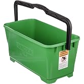 UNGER Commercial 6 Gallon Window Cleaning Bucket Green QB220 | Heavy-duty; Holds over 6 gallons of liquid. Ergonomic handle; Rounded pour spouts; Accommodates washers/squeegees up to 18"