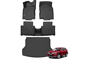 Wailtnb Car Floor Mats Custom Fit 2014-2020 Nissan Rogue 5 Seat (Not Fit 7-Seat or Hybrid) All Weather Floor Mats for Nissan Rogue 2014-2020 TPE Durable Floor Liners Accessories