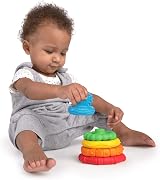 Baby Einstein Stack & Teethe Multi-Textured Teether Toy Set 5-Piece Ages 3 view 8