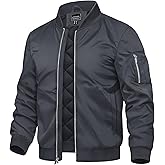 TACVASEN Men's Bomber Jackets Thermal Quilted Jacket Water Resistant Warm Winter Coats