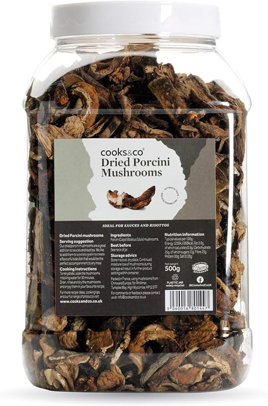 Cooks & Co Dried Porcini Mushrooms 500 g Amazon.co.uk Grocery