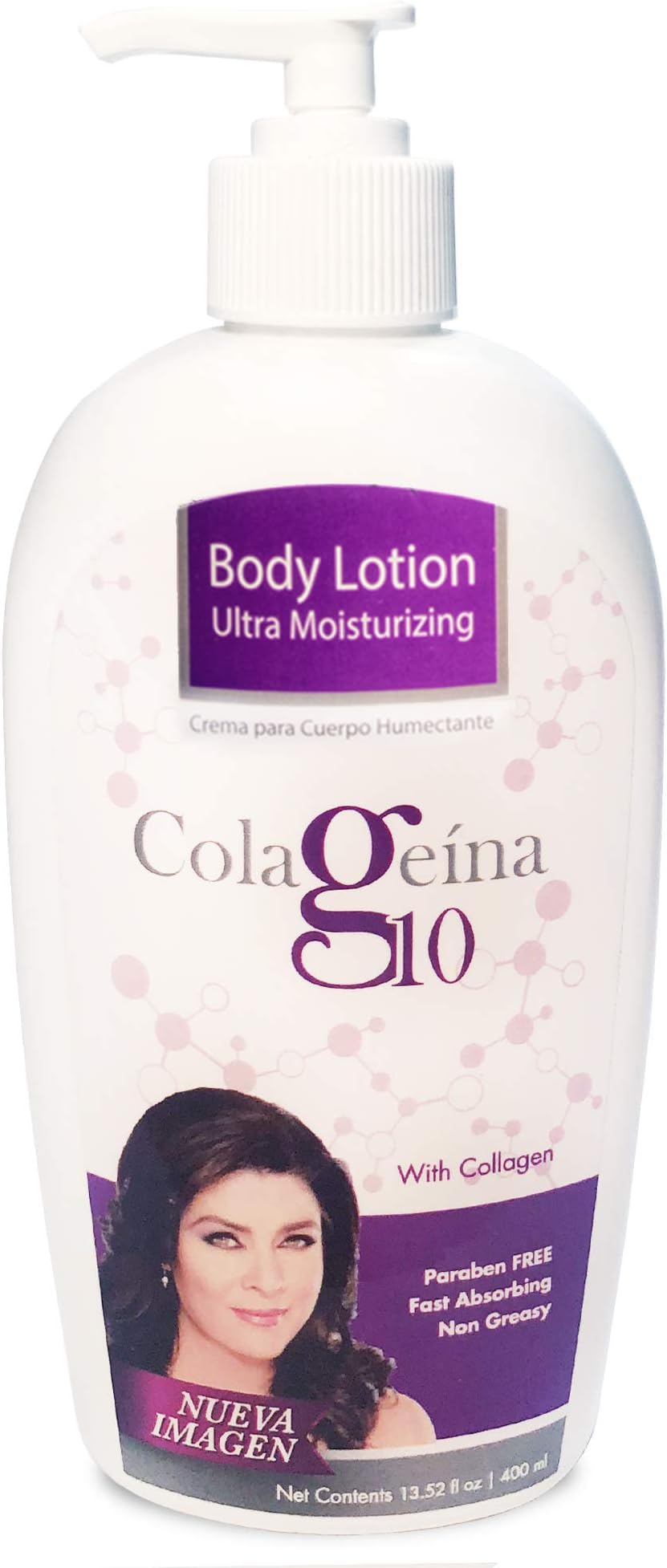 Colageina 10Body Lotion Ultra Moisturizing Skin Care Treatment, hydrates, moisturizes and nourishes for a younger look.