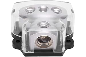 Zinc Alloy Fuse Holder Distribution Power Supply Audio for Car/Grounding Cable Block Divider 1 in 3 Outputs