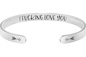 JoycuFF Inspirational Bracelets for Women Mom Personalized Gift for Her Engraved Mantra Cuff Bangle Crown Birthday Jewelry