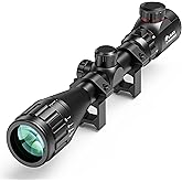 UUQ 3-9x40 AO Rifle Scope with Red & Green Illumination - Long Range Hunting Optics for Air Sniper, Crossbow, Airsoft, Pellet