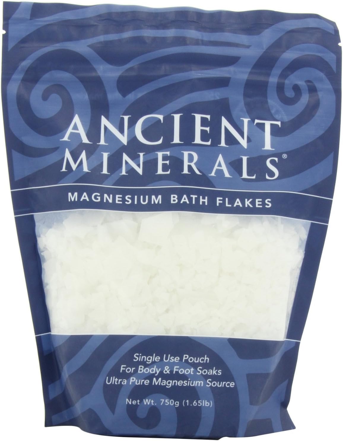 Ancient Minerals Magnesium Bath Flakes, double pack,1.65 LB each pouch