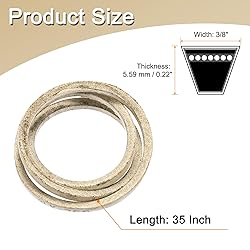 uxcell 3LK350 Cord Belt Grey, 3/8" x 35" Lawn and