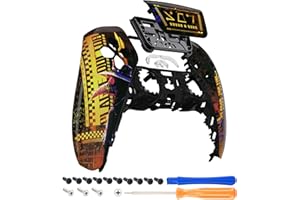 eXtremeRate Cyber Plague Touchpad Front Shell Compatible with p s 5 Controller BDM-010 020 030 040 050, DIY Replacement Shell