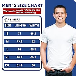 Handepo 6 Pcs Men Sublimation Blank T Shirt White