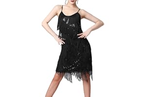 ECDAHICC Women’s Dresses Flapper Dresses 20s Gatsby with All-Over Fringe Mini Dresses