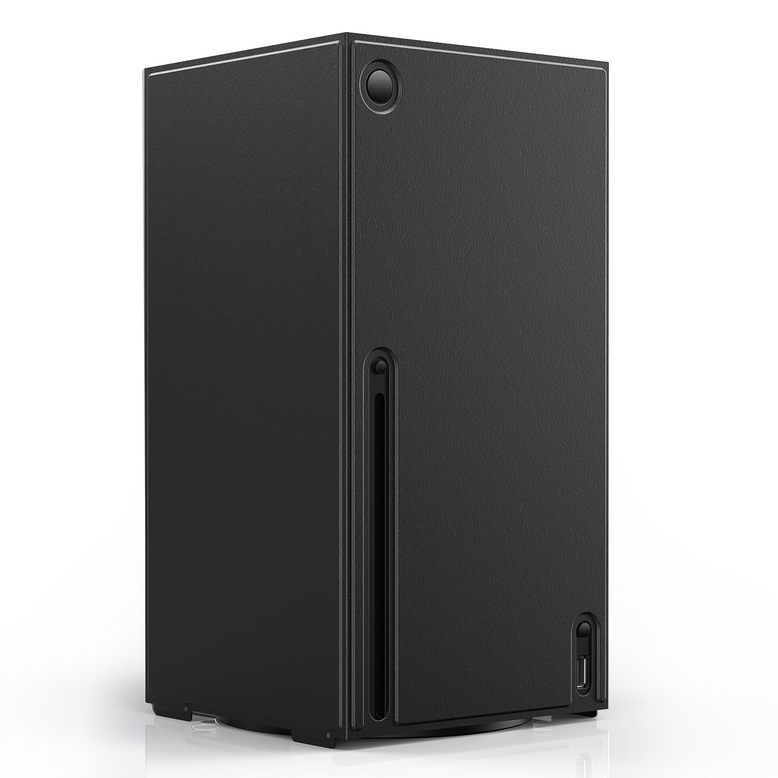 WOLIBEAR Magnetic Smart Wraps for Xbox Series X Console, Full Protection Protective Cover Case for Xbox Series X Accessories with Premium PU Leather and Soft Inner Lining (Black)