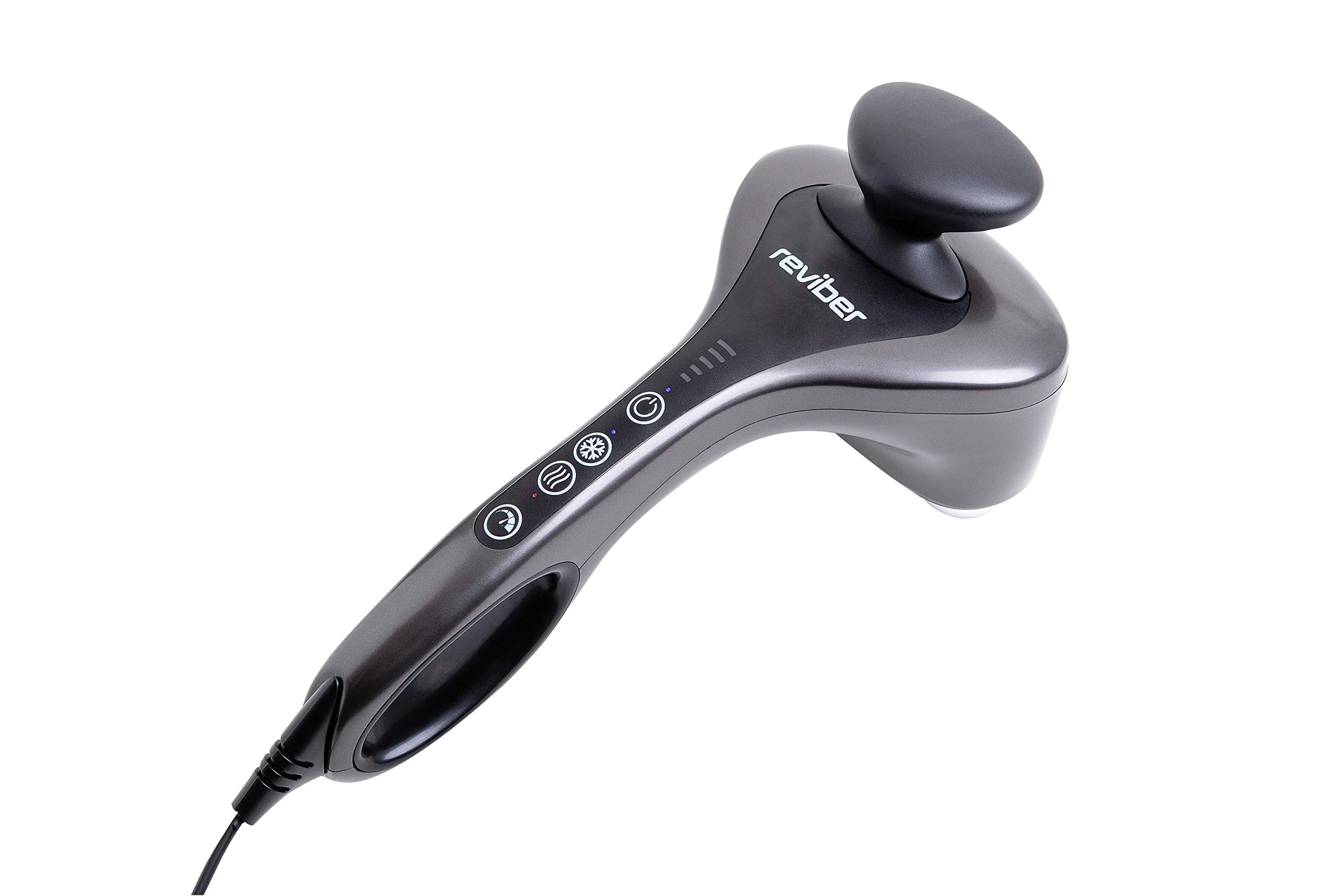 Reviber Hot & Cold Dual Head Percussion Massager – Deep Tissue Vibration Therapy with Adjustable Speeds & Temperature Settings – Full Body Handheld Massager incluiding for Back, Shoulders, Legs