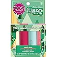 EOS Limited Edition Holiday Lip Balm, Raspberry Cloud & Blackberry Bellini, All-Day Moisture, Made for Sensitive Skin, 0.14 oz, 2-Pack, Clear
