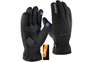GOUNOD Winter Gloves for Women Men, Thermal Insulated Waterproof Windproof Cold Weather Gloves, Touch Screen, Non-Slip, Shock-Absorbing Pad Inside for Cycling, Driving, Running, Outdoor Activities