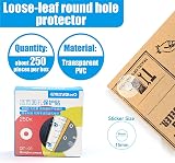 Rowwait 250 Pcs Hole Reinforcement Labels Transparent 6mm Inner 15mm Outer view 2