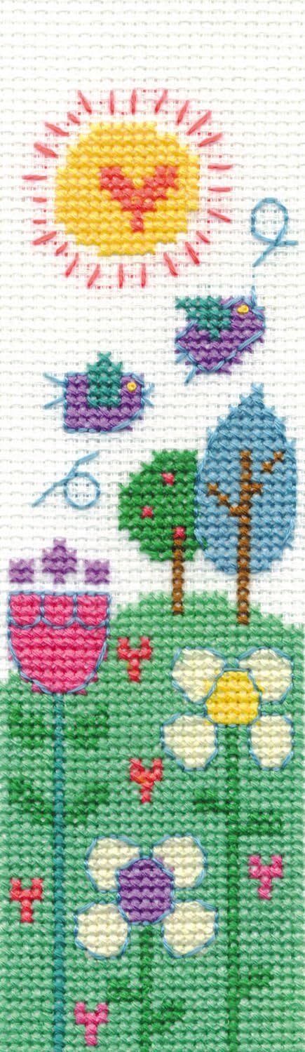 DMC "Beautiful Day Bookmark 14 Count Cross Stitch Kit, Multi-Colour, Multi Colour