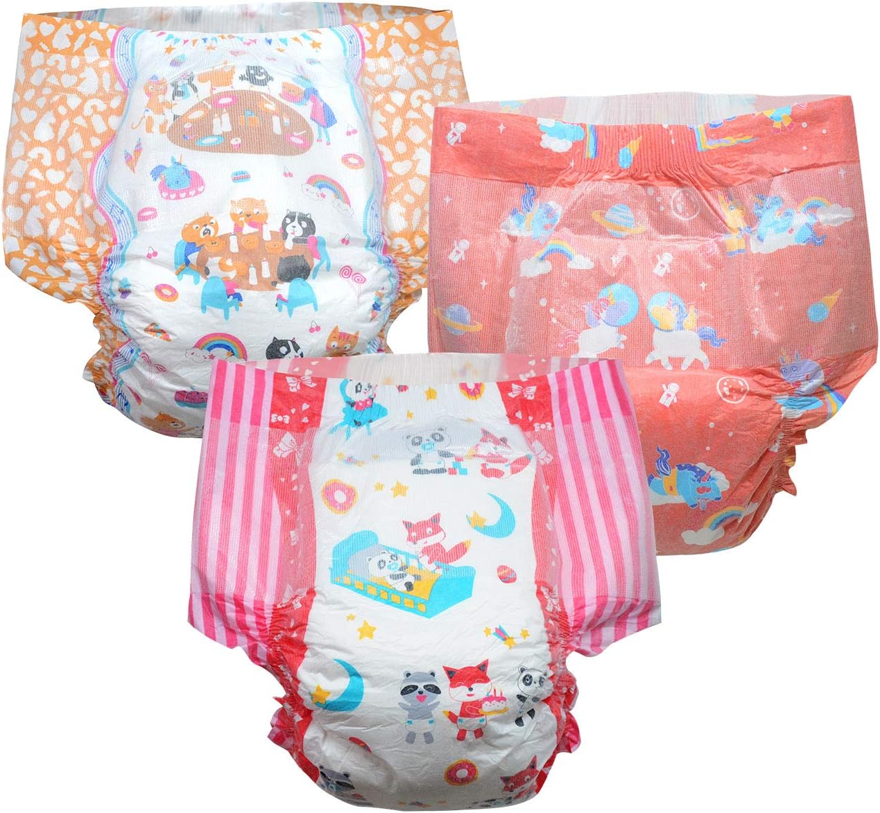 Amazon Hooyi 大人用オムツパンツ Abdlオムツ 三つの絵柄シリーズ 赤色系 可愛い 介護用おむつ 成人向け フリーサイズ 6枚入 セット 男女兼用 Hooyi ドラッグストア