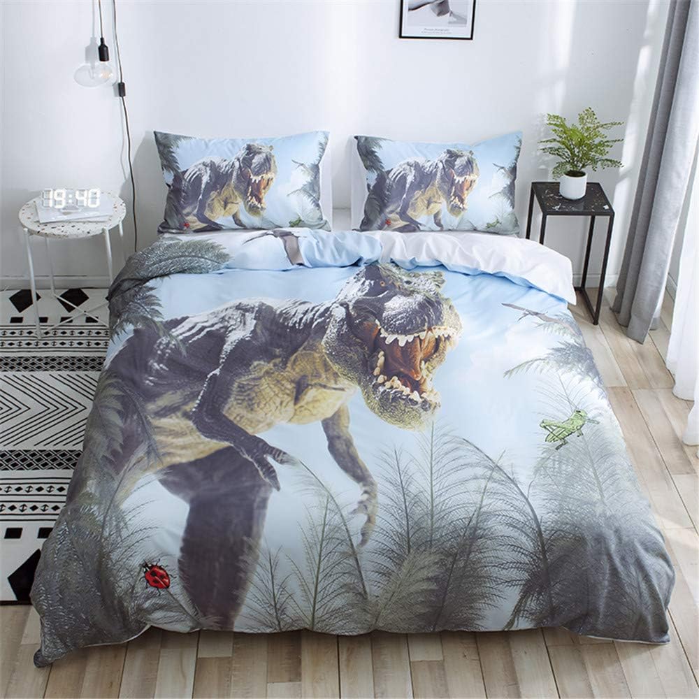 3D Dinosaur Superfine polyester Bedding Set Tyrannosaurus Rex Flying dragon Bedding 2 Person Duvet Cover 220x240 and 2 Pillowcase 50x75 cm