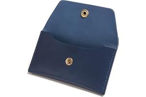 TheAntiq Leather Currency Pouch Money Bag Dollar Bills Organiser Handmade Travel Wallet Utility Money Pouch Cash Envelope- Blue