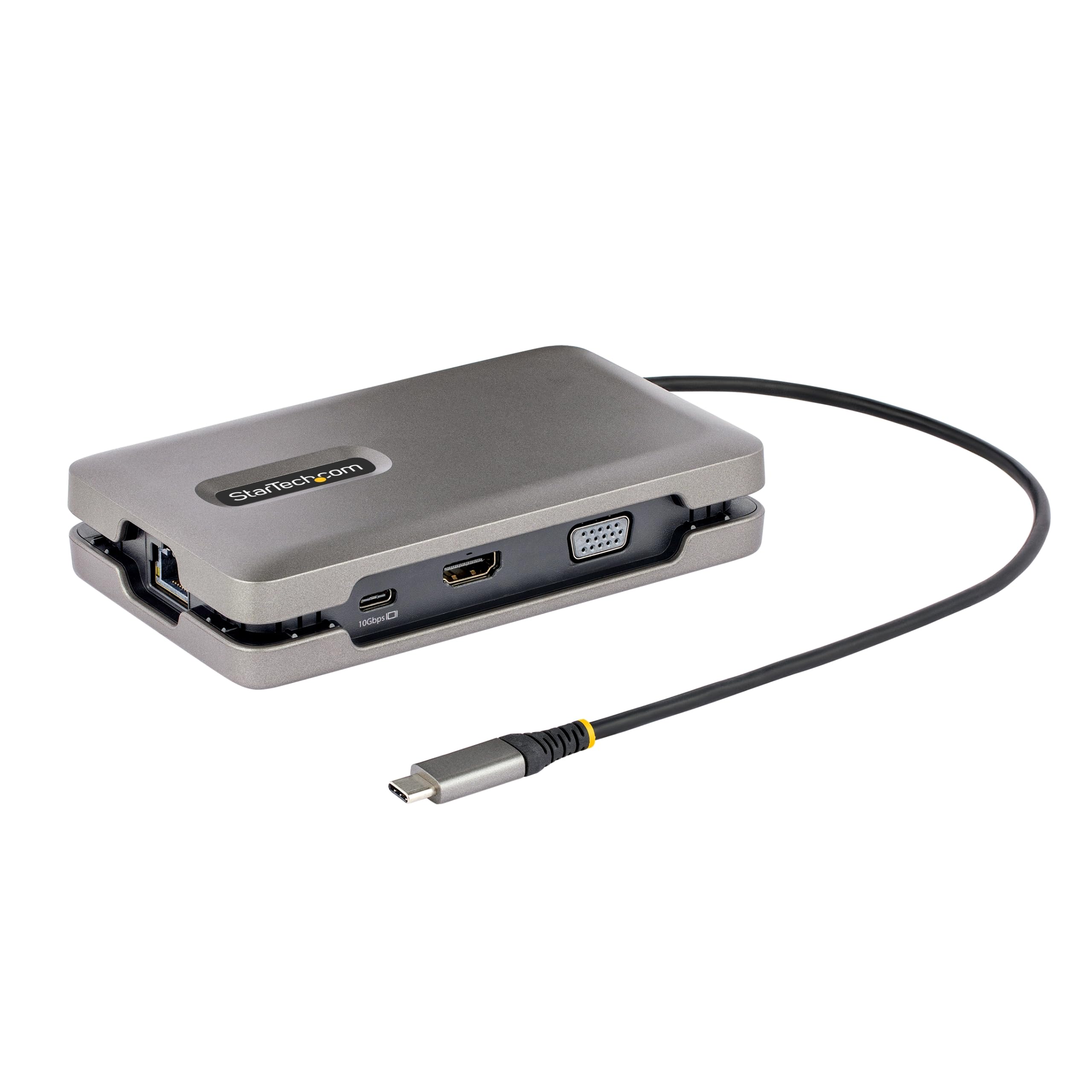 StarTech USB-C Multiport Adapter w/ USB-C DP Alt Mode Video Output/4K HDMI 2.0/VGA, Dual Monitor, 100W PD Pass-Through, USB Type C Mini Dock/MST Adapter Hub (DKM31C3HVCPD), Space Gray