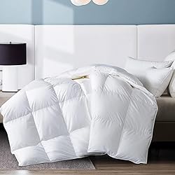 WhatsBedding Queen Feather Comforter, Filled with