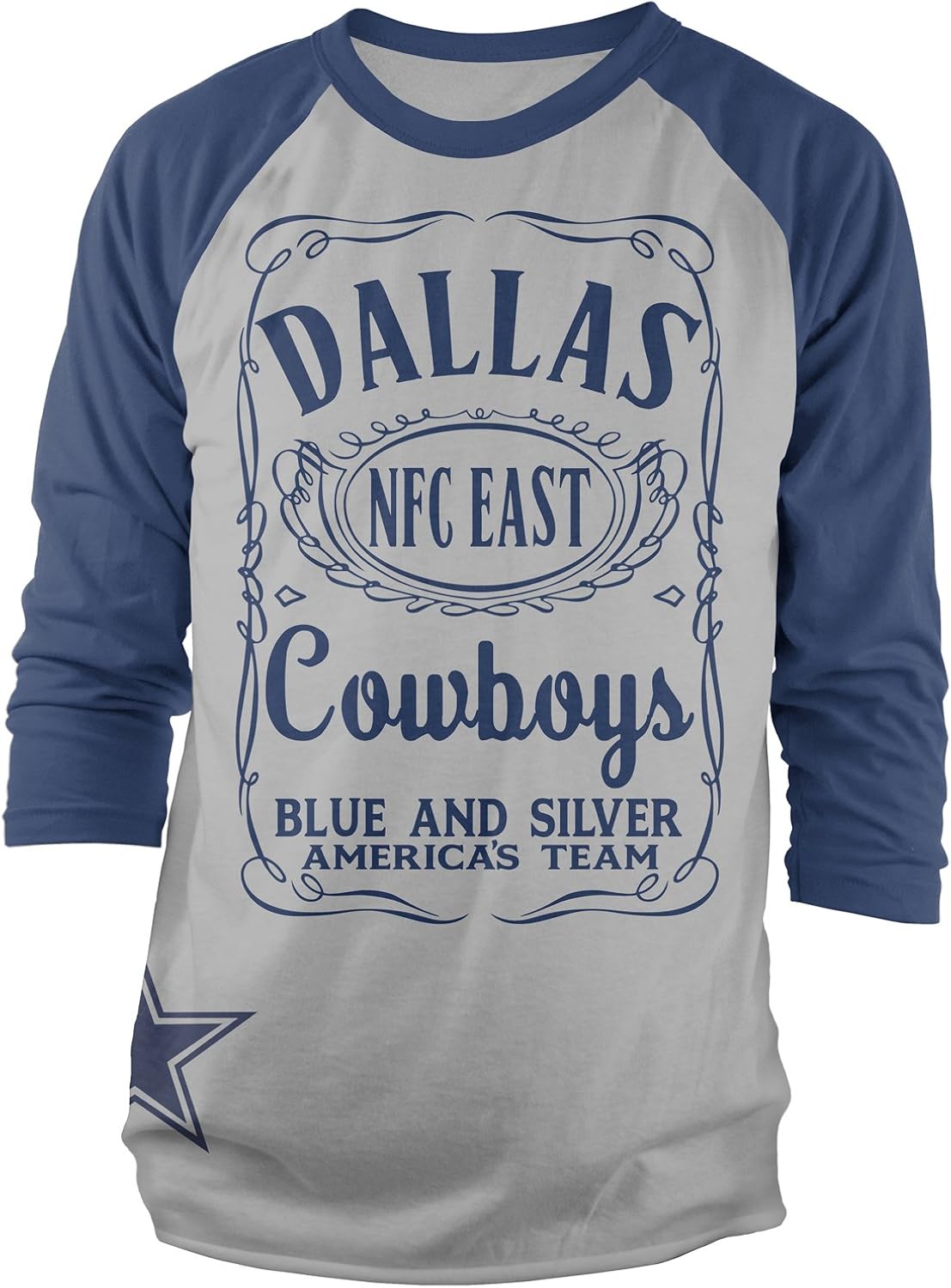 Dallas Cowboys Raglan T-Shirt (new) Blue & Grey (2X-Large): Amazon.ca: Clothing & Accessories