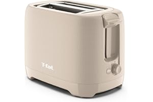 T-fal Morning 2-Slice Toaster, 7 Toasting Levels, Extra-Wide Slots, Extra High-Lift, Removable Crumb Tray, Dotted Design, Eas