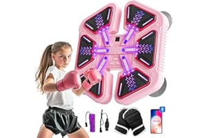 LITTCO 2025 New Music Upgrade Smart Boxing Machine (Thick Version) with Boxing Gloves, Wall-Mounted Fitness Equipment for Family, Children, Teenagers, Girls Birthday