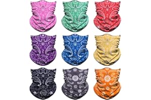 Venswell Neck Gaiter Face Mask Men Women,Seamless Bandana Rave Face Cover Scarf Mask,Balaclava,Headband, Head Wrap,Headwear