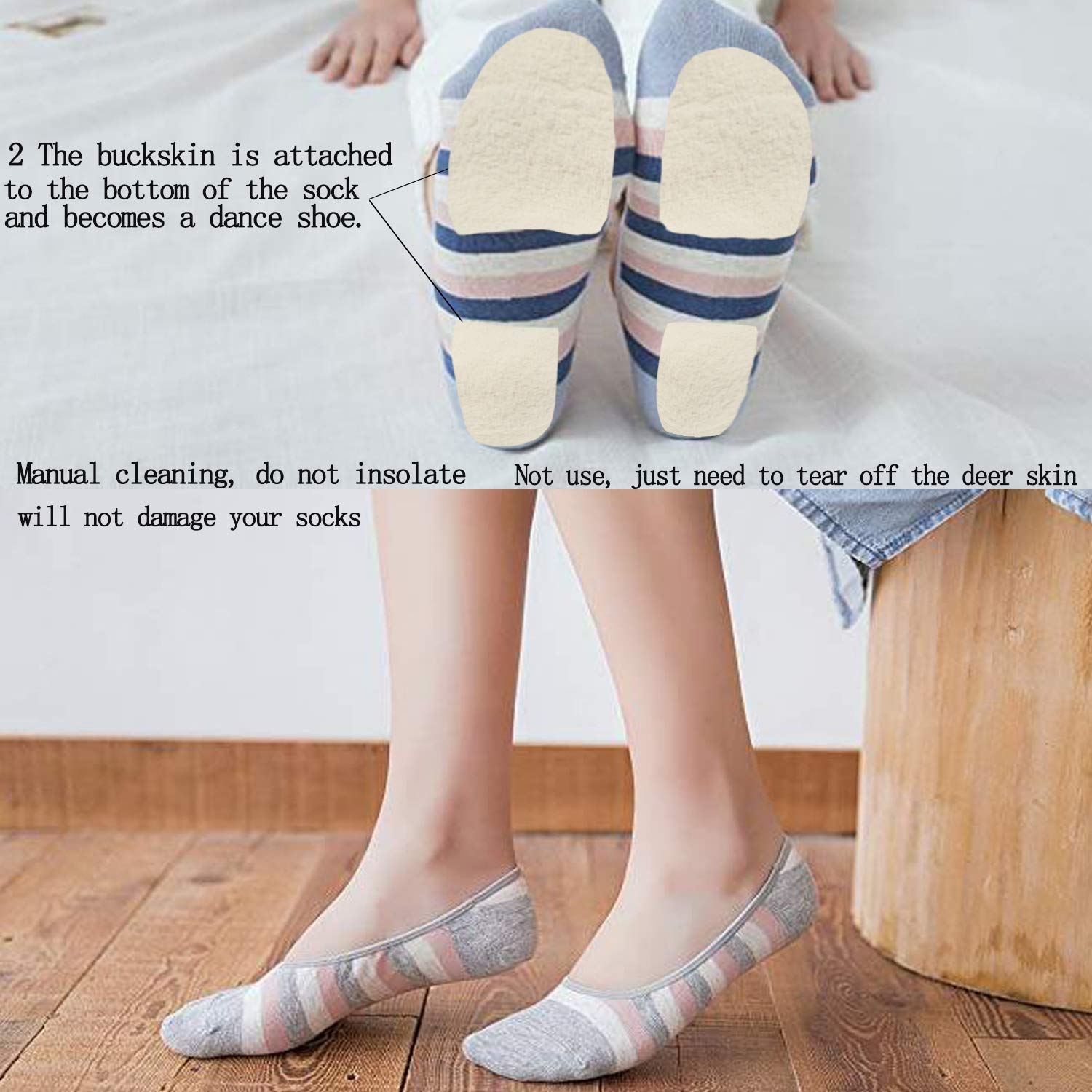 YAVOUN Stickon Suede Frictionreducing dance soles for