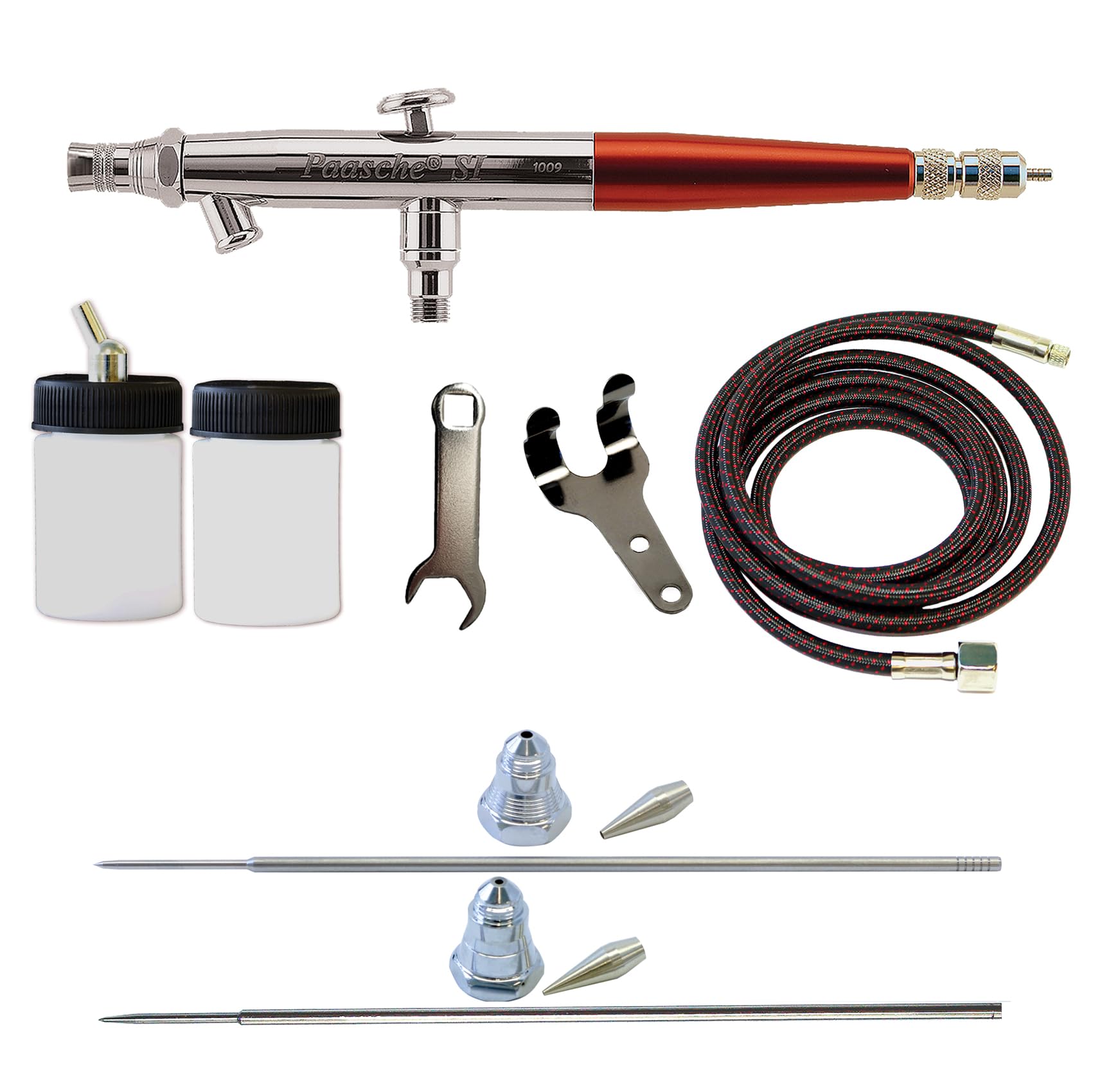 Paasche Airbrush Single Action Internal Mix Airbrush Set, Multi-Colour