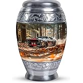 KARYLIZ Car Urns for Human Ashes Adult Man - Muscle Car Urn - Forest Burial Urns for Ashes for Women - Small Adult Memorial Urn for Rider 3 Inch